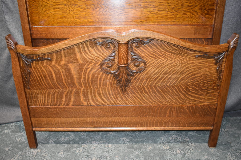 Quarter Sawn Oak Bed Memory Lane Antiques